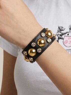 Juicy Couture Gold Crystal Studded Cuff Bracelet